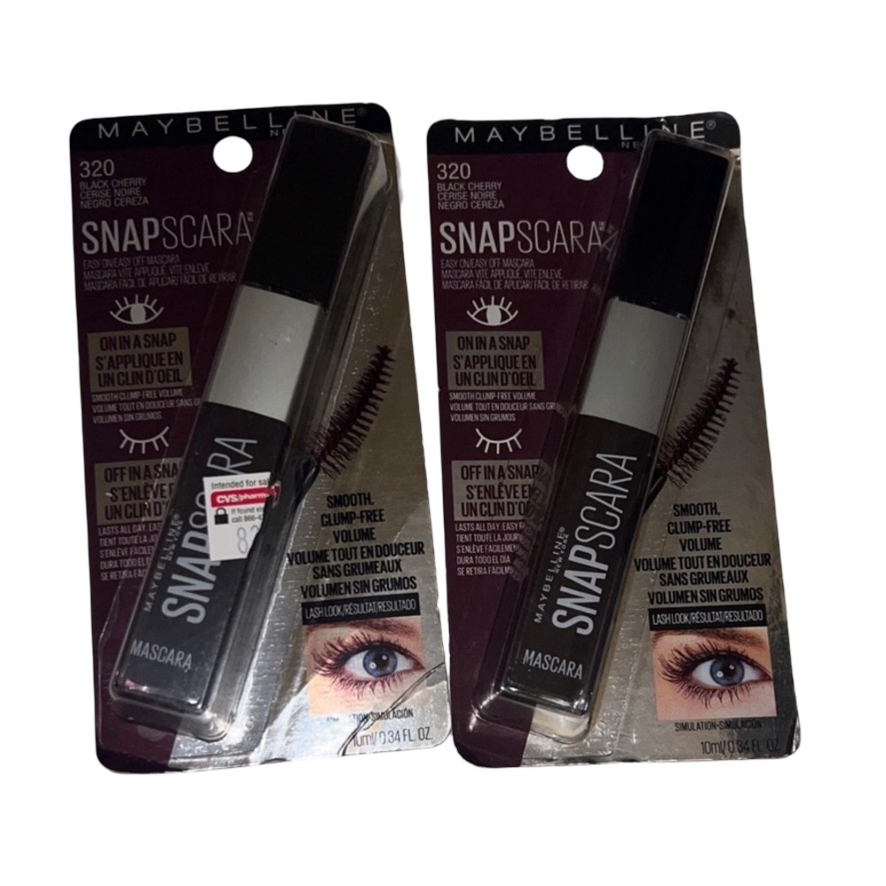 Maybelline Snapscara Mascara #320 Black cherry 2 pack